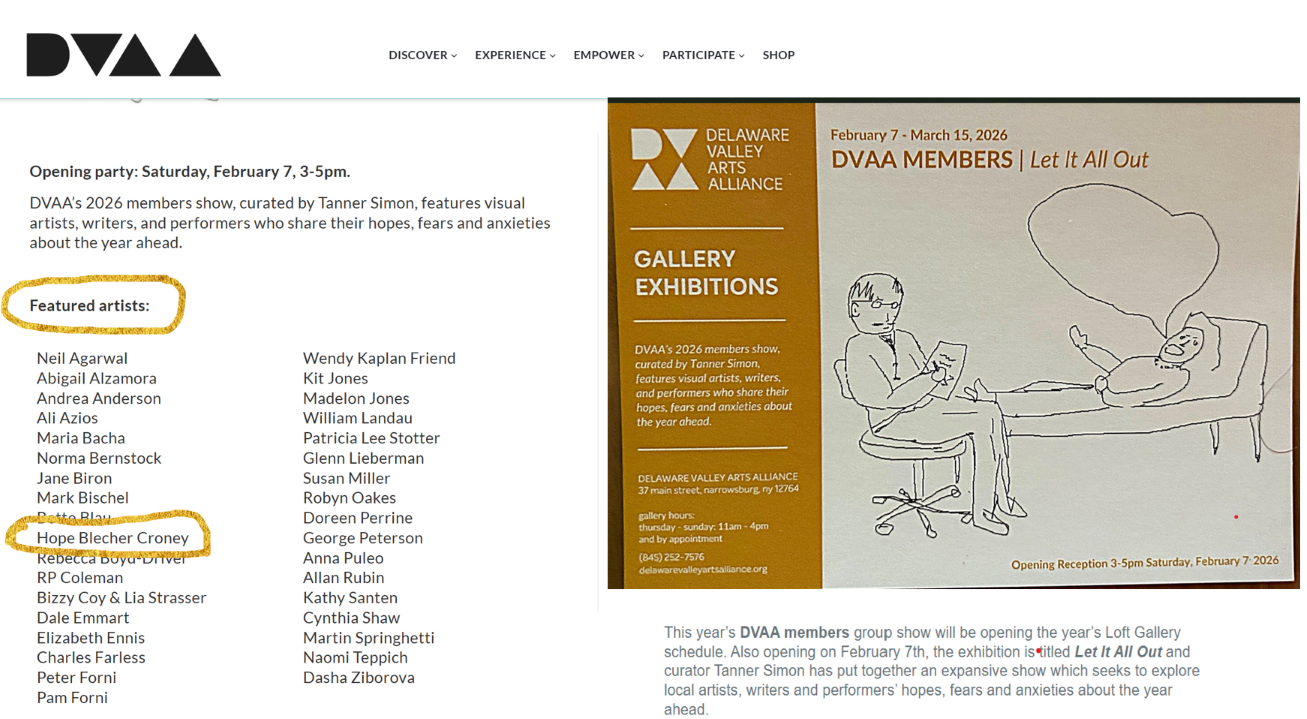 The program from a new art exhibit