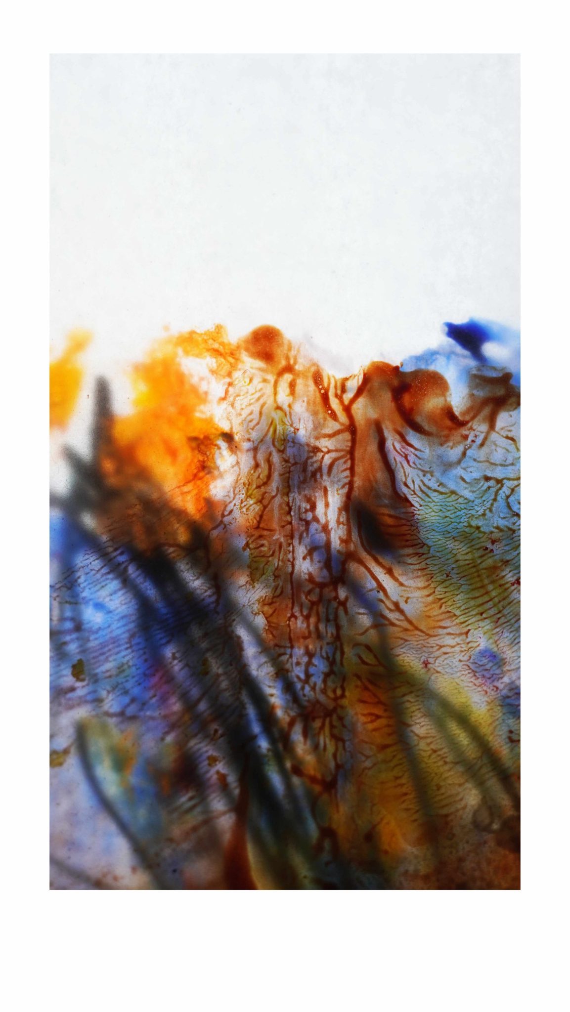 Close up detail of paint