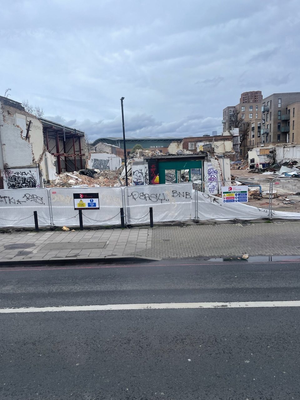 Building site with an open door