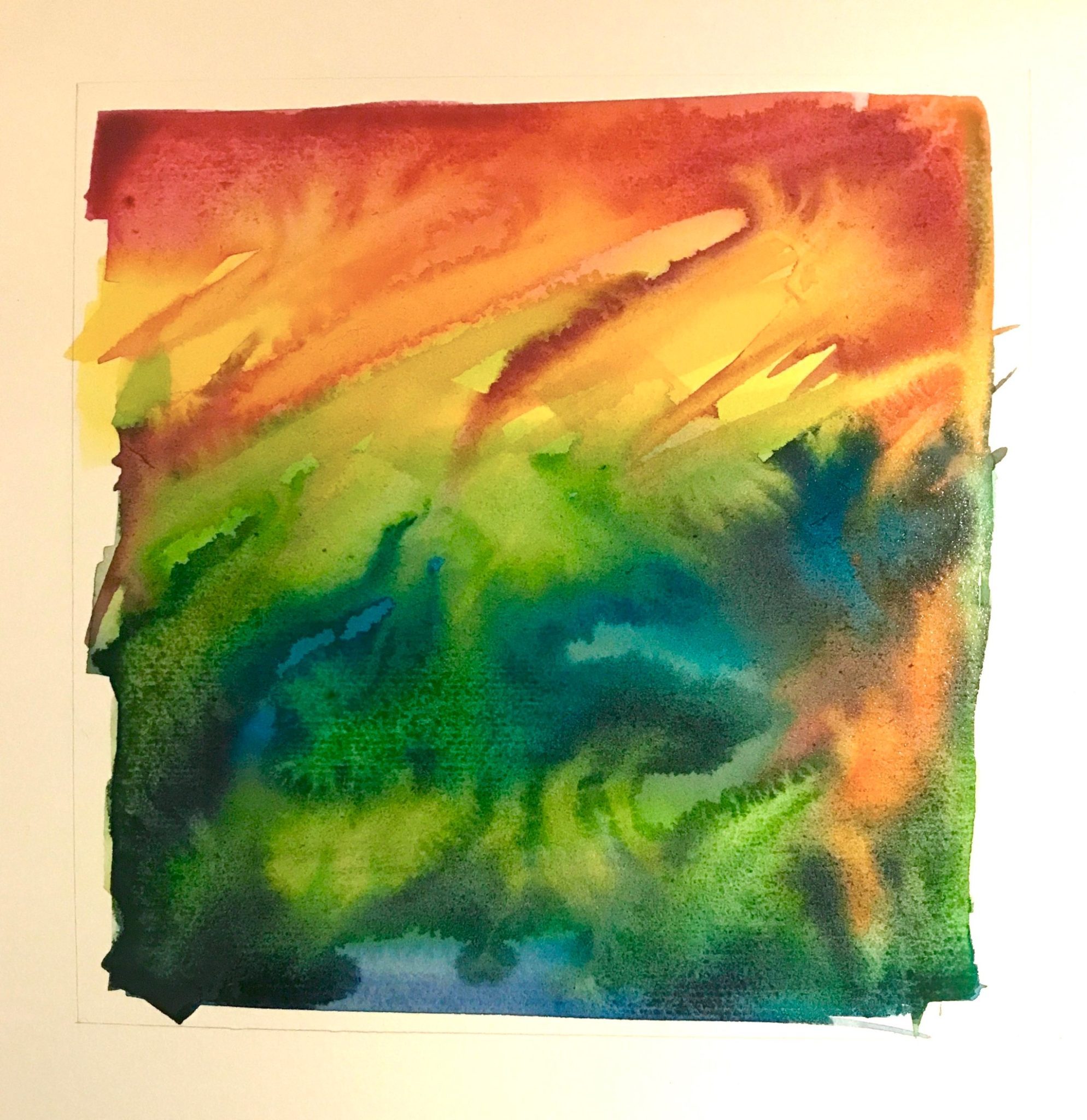 Watercolour 20x20cm. Just playing - I got some new Indian yellow so I started with that.