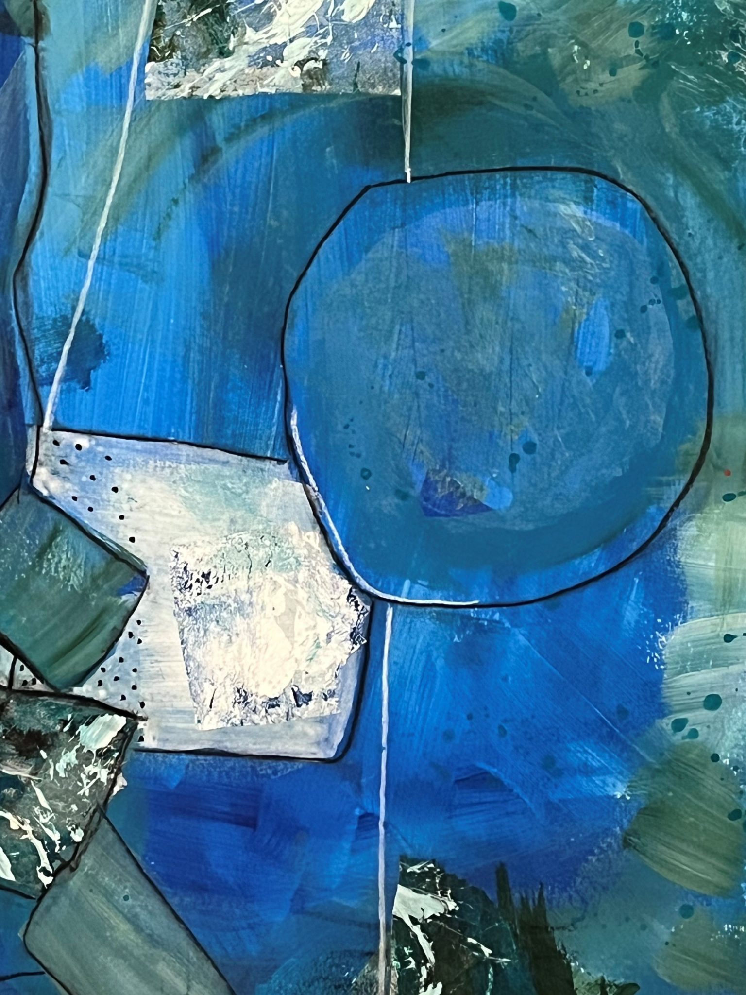 Mixed media, acrylic and collage.