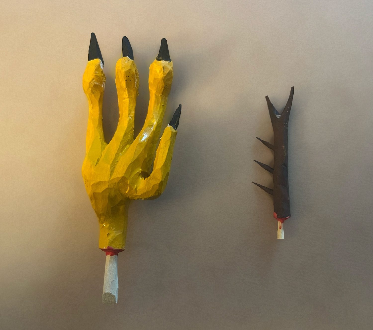 Painted carve lime wood