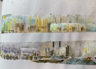 Watercolour and mixed media