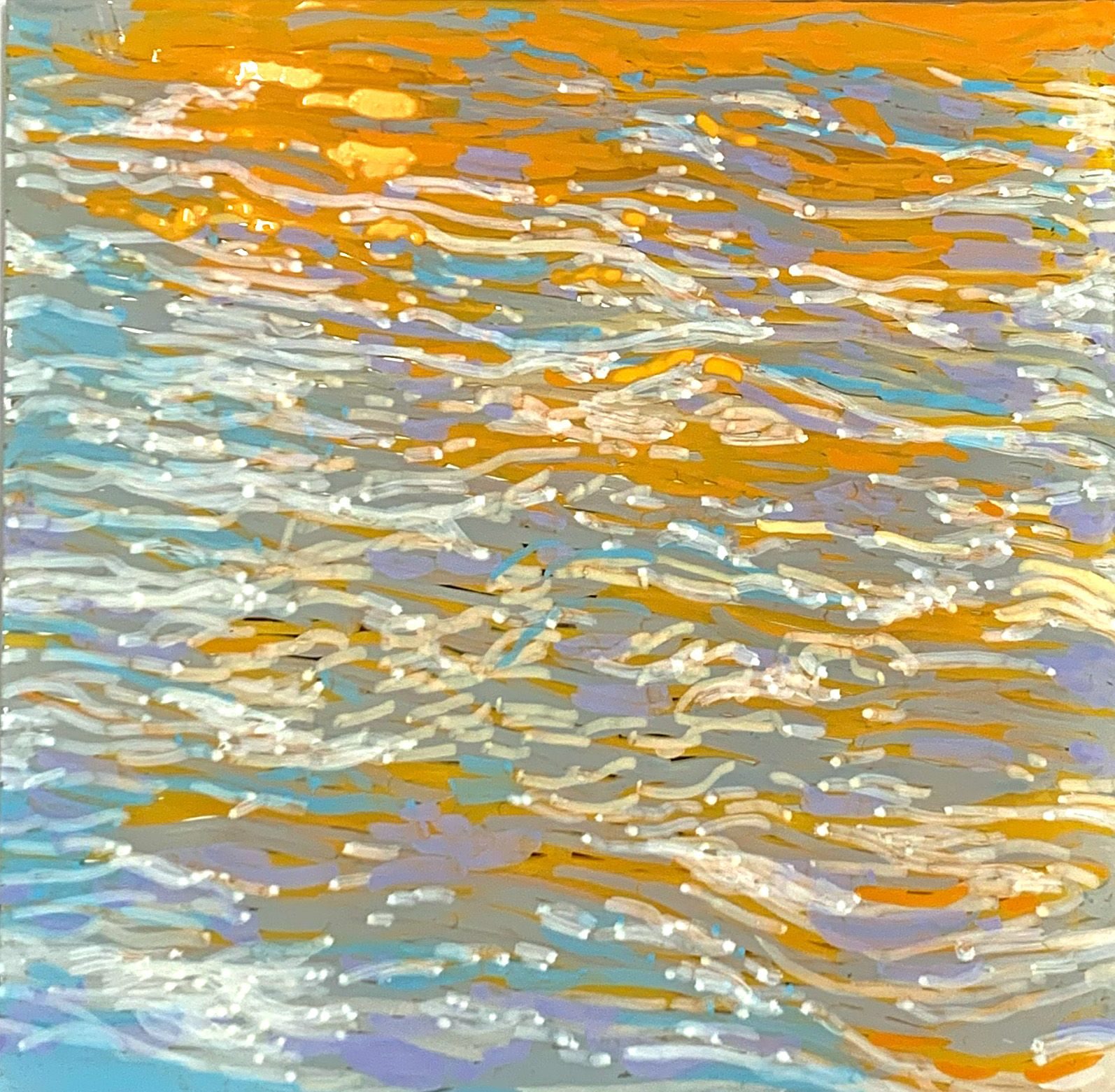 Reflection of ripples in a cloudy day