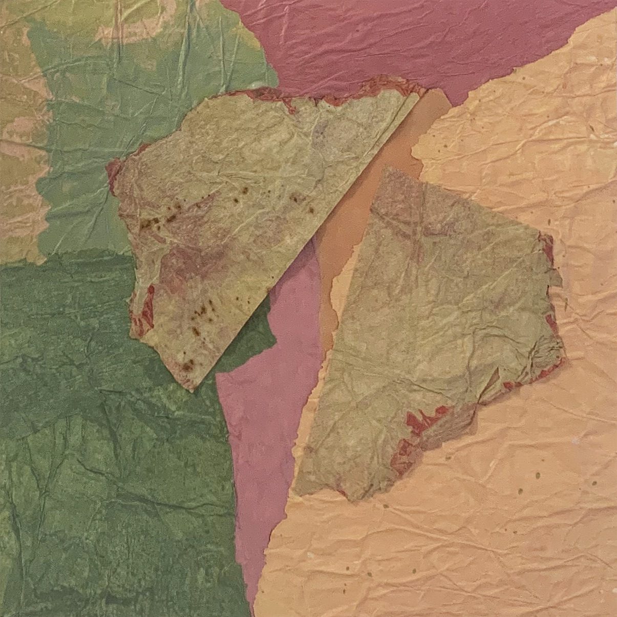 Acrylic painted collage