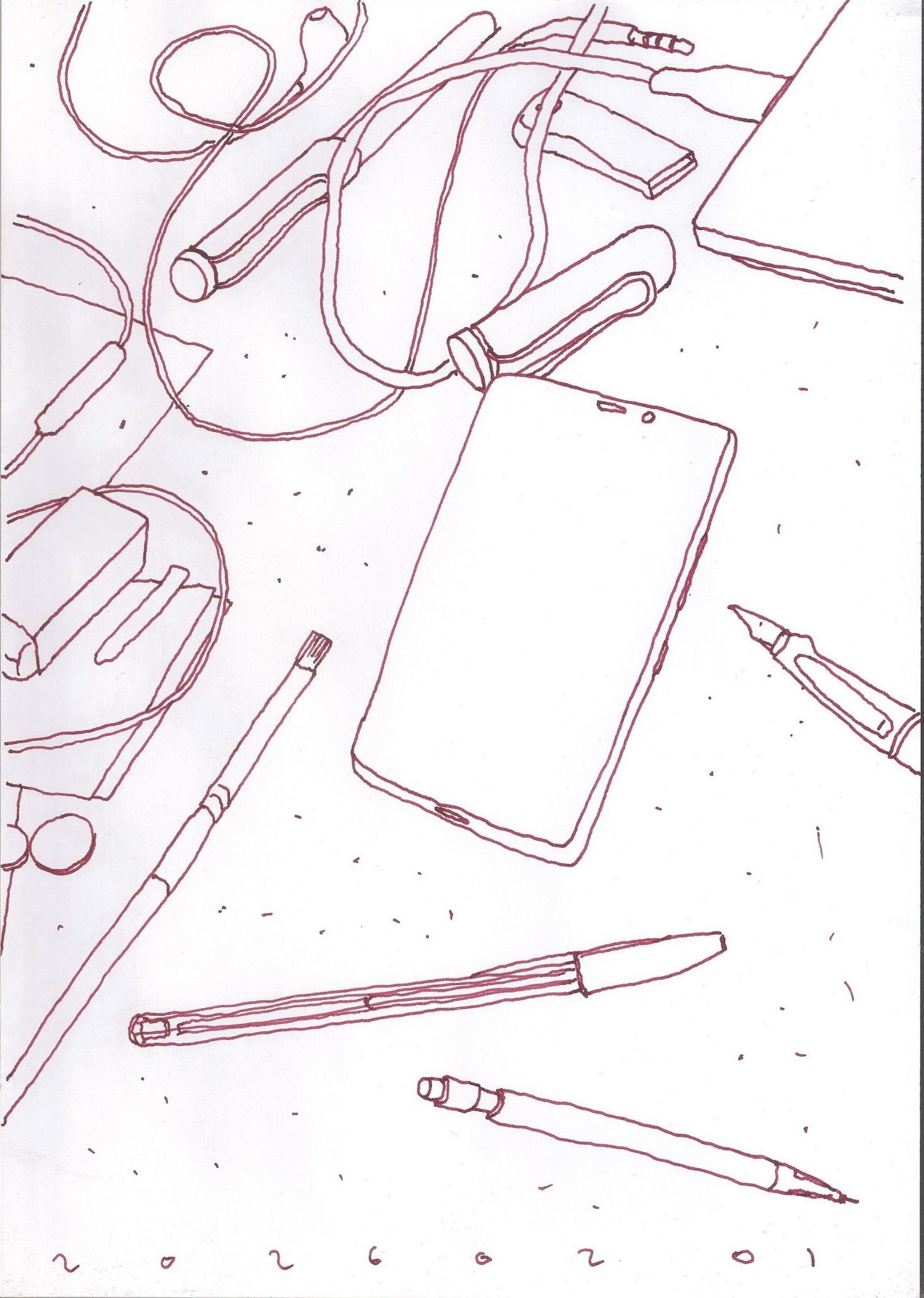 Desk with some items