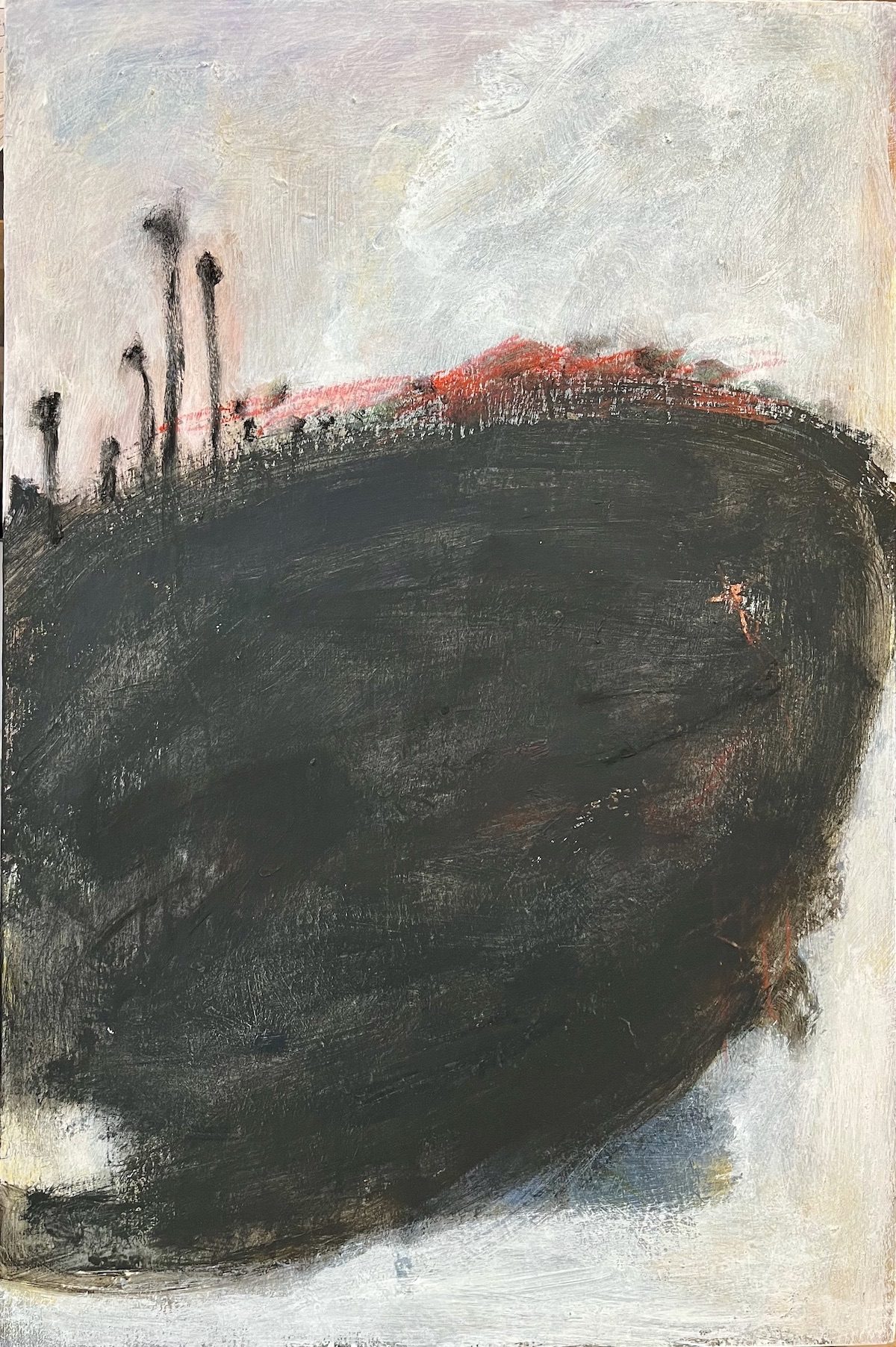 It's a landscape of sorts - a large land-like blob with trees on top.