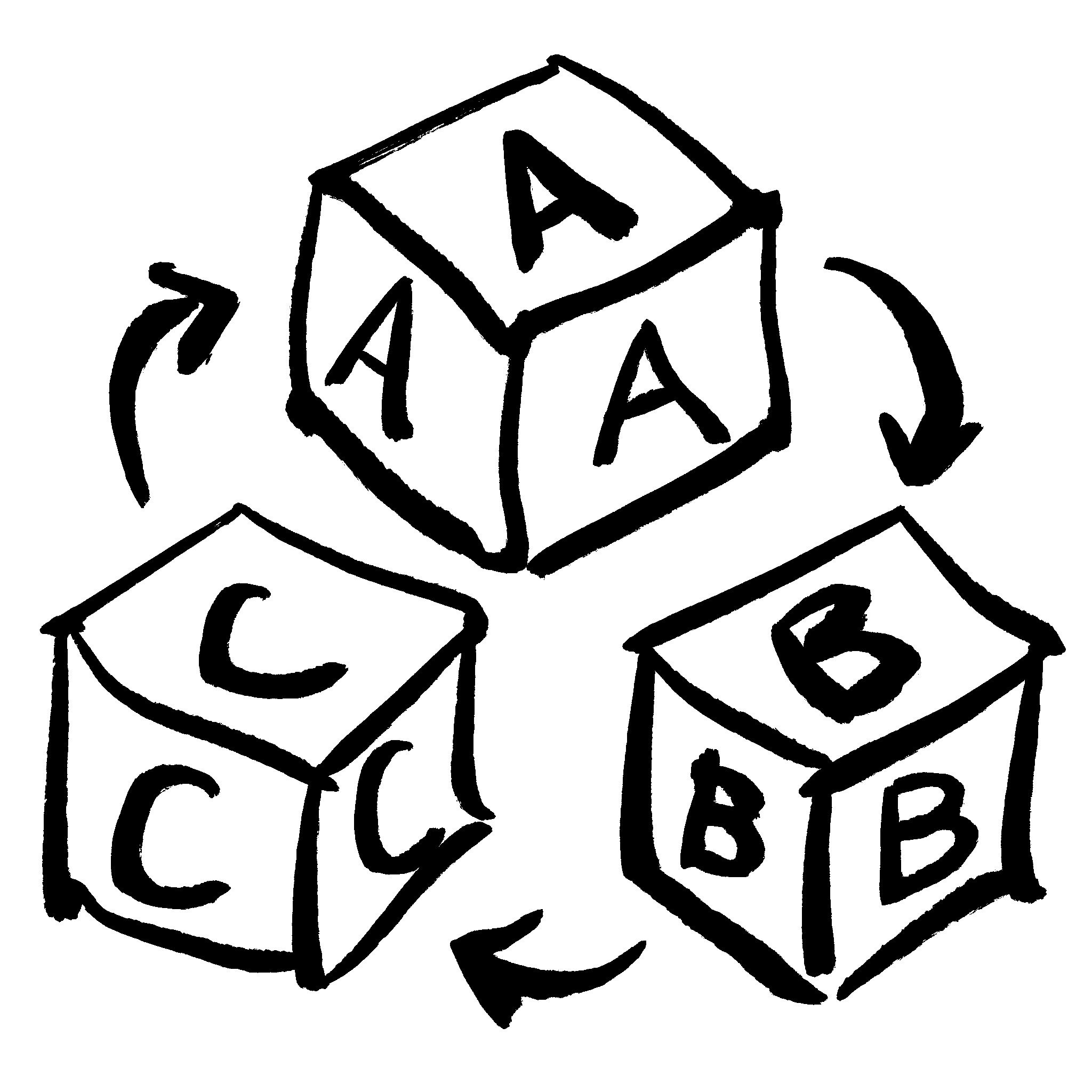 Digital illustration of blocks