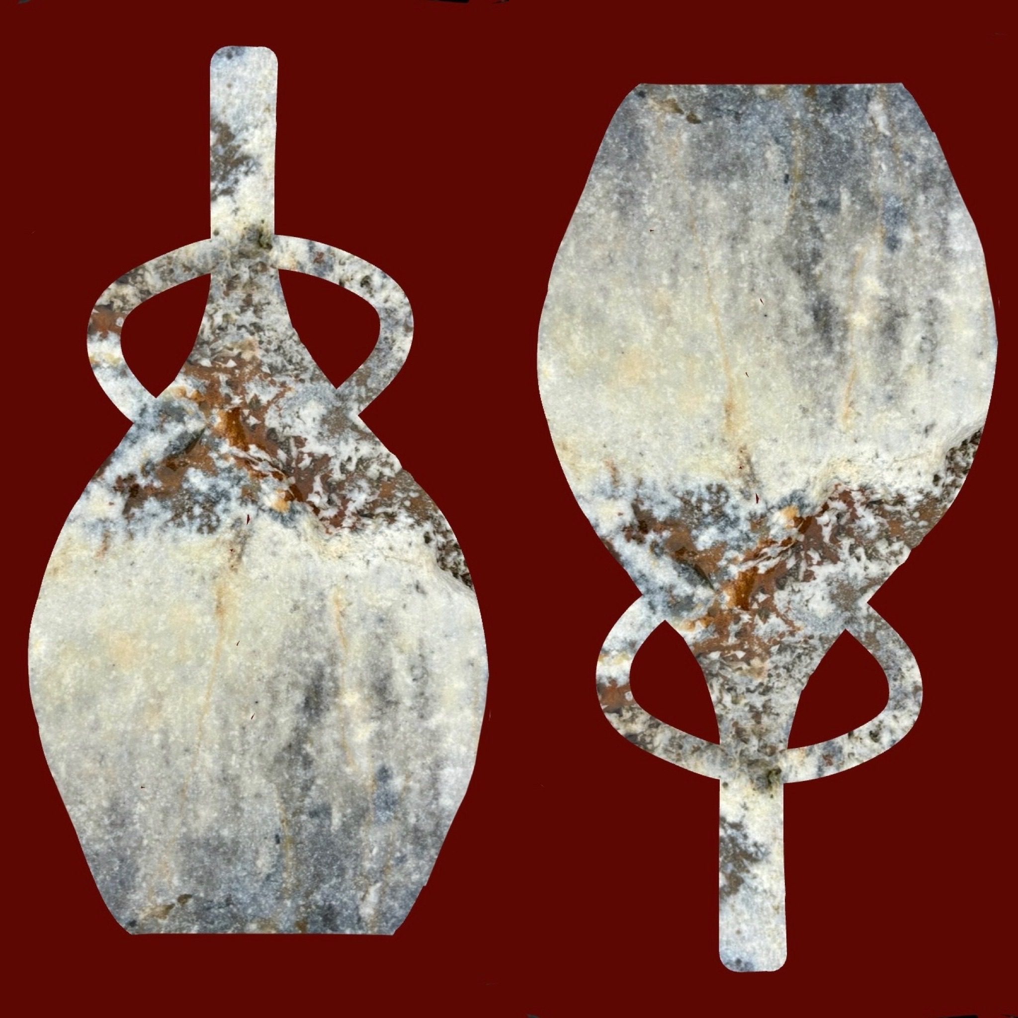 Digital doodle rock-vessel