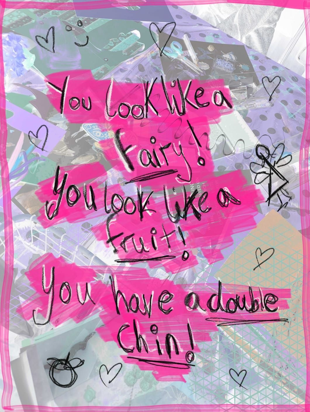 The highs and lows. Digital drawing and photograph