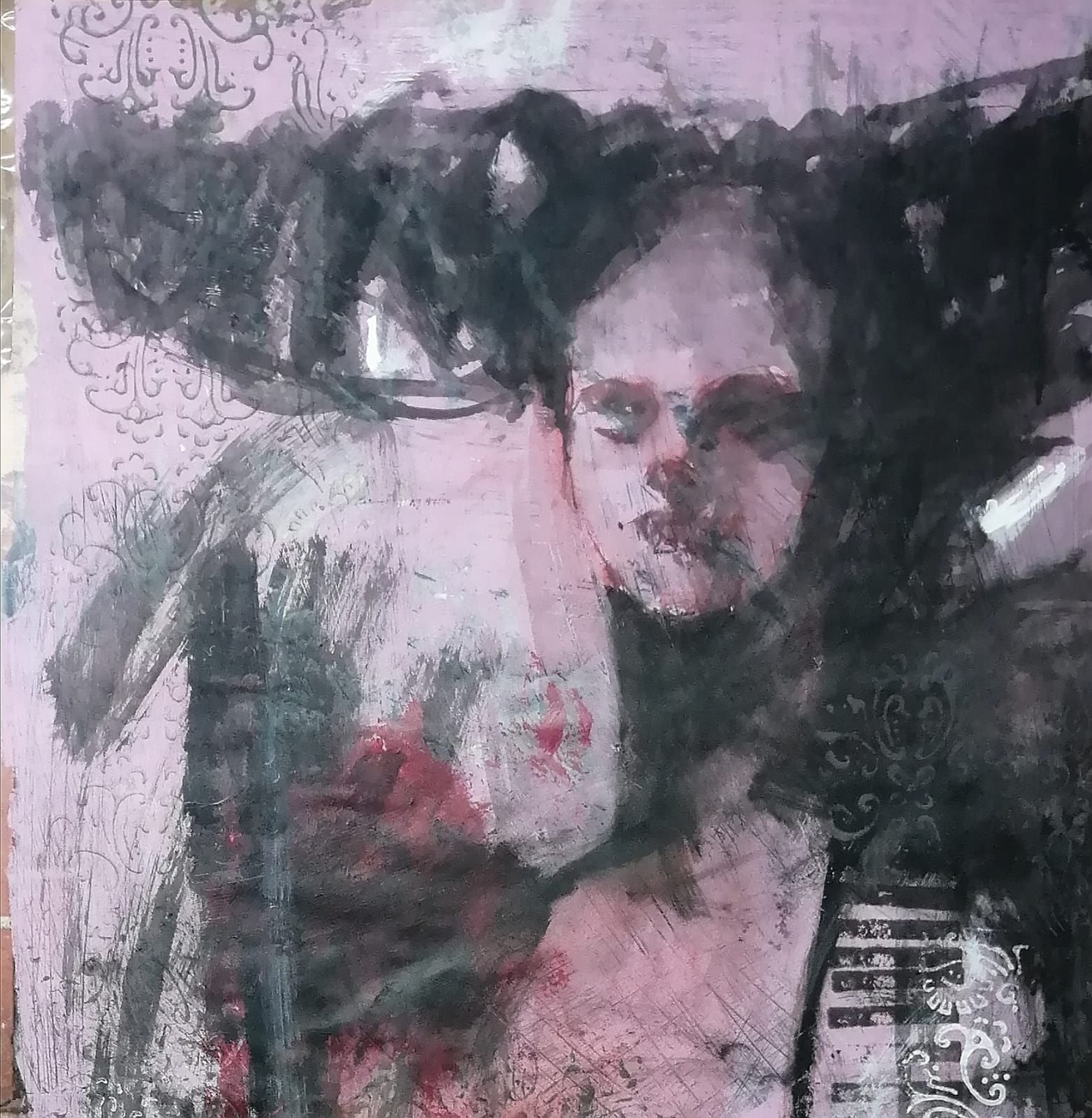 Frauenportrait in monochrome Farbpalette