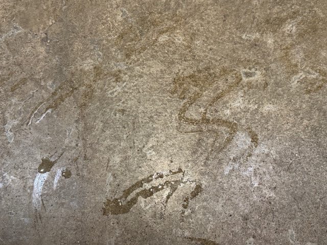 Water marks on concrete floor