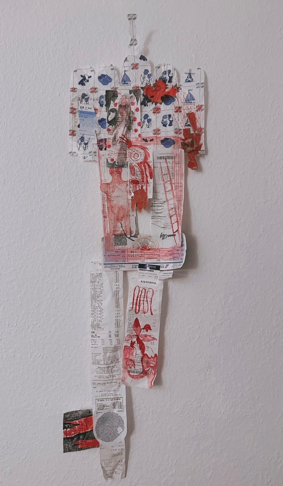Collage, found objects, daily rituals, sketches, mapping