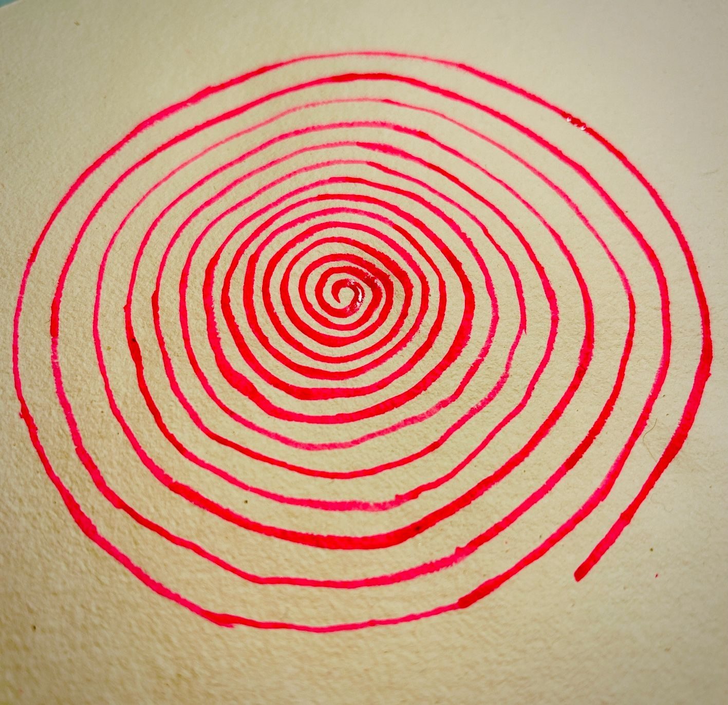 Pink watercolour spiral