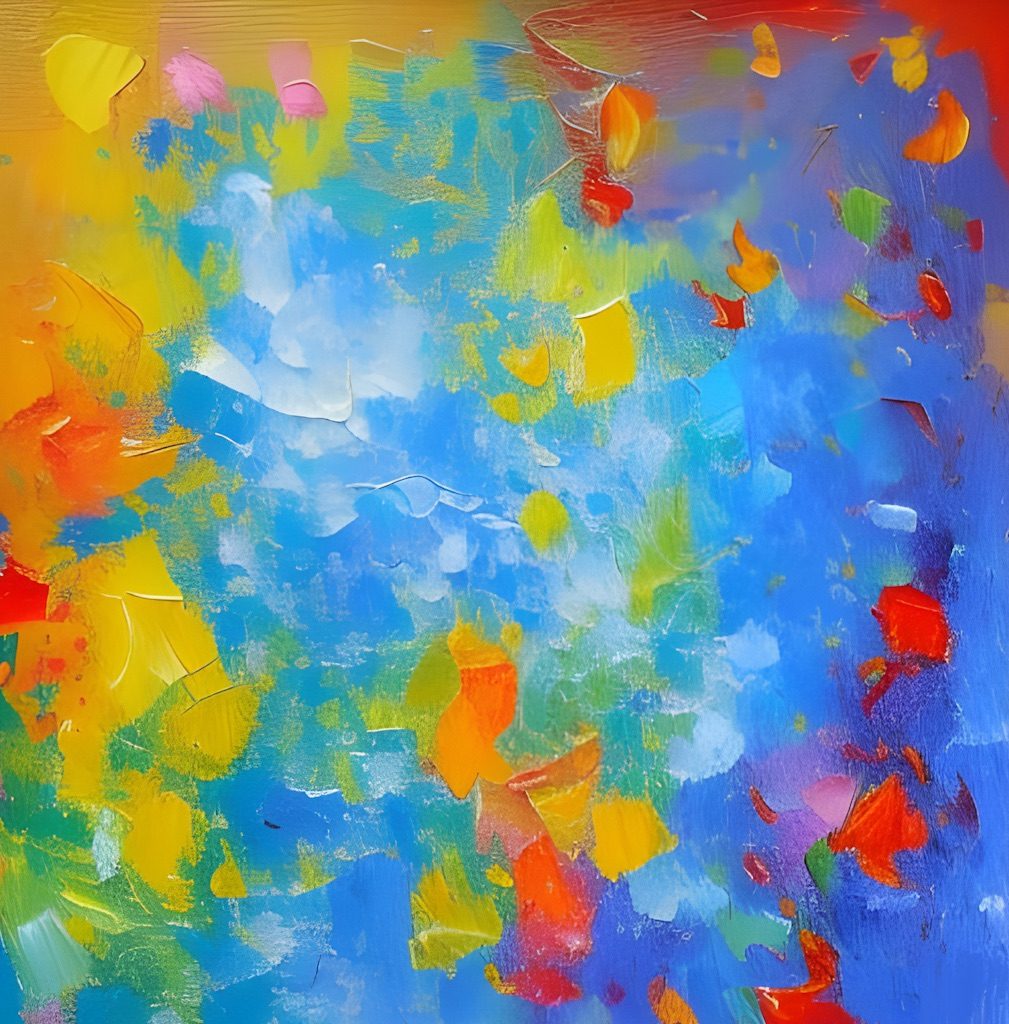A colourful abstract painting