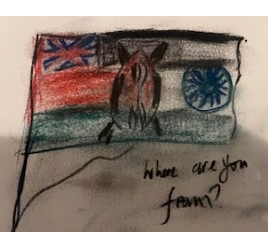 Pencil flag of three countries