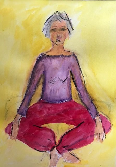 water colour and a little oil pastel