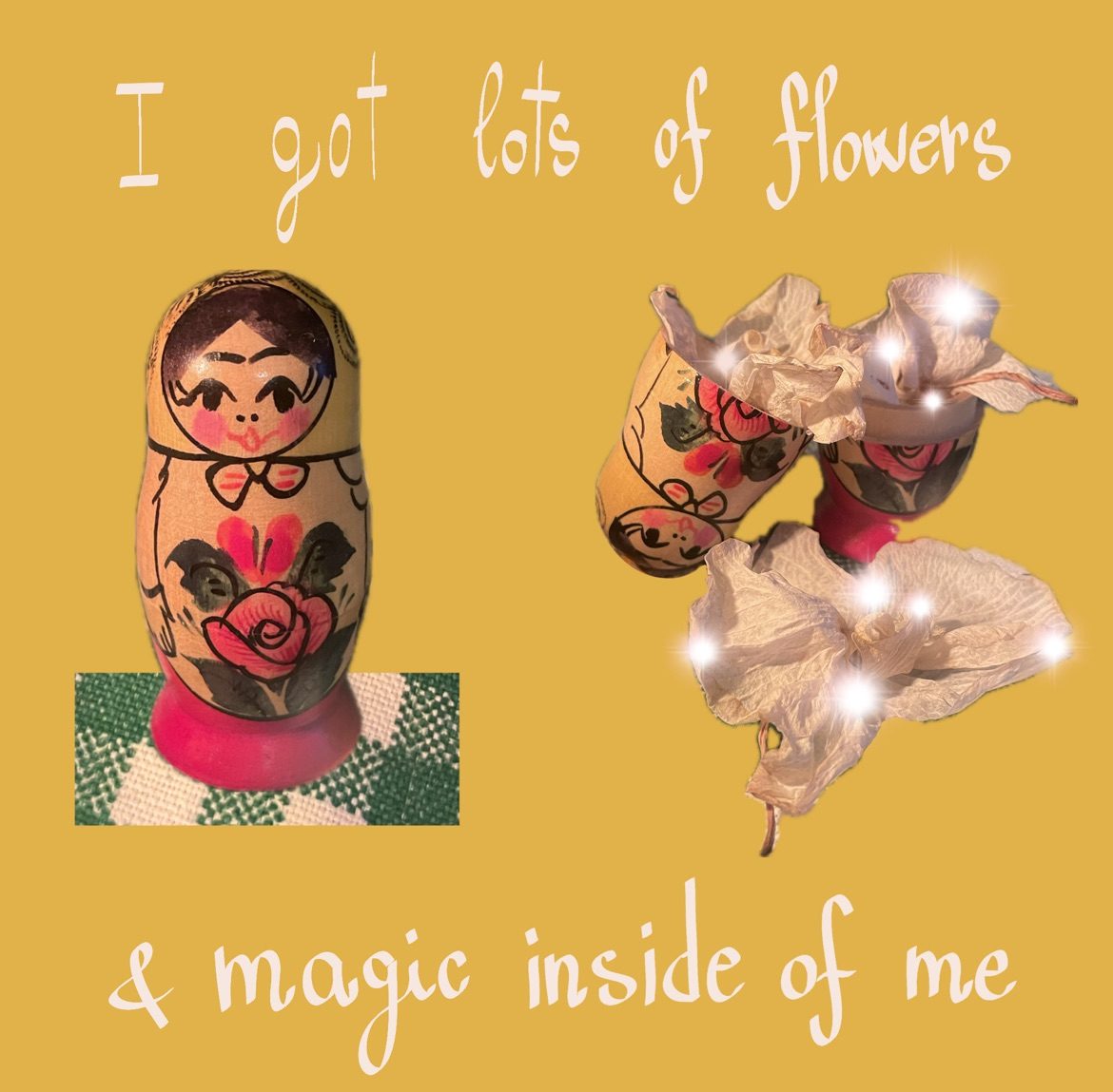 I got lots of flowers and magic inside of me.