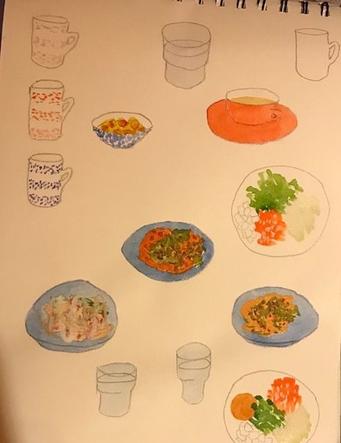 water colour and pencil