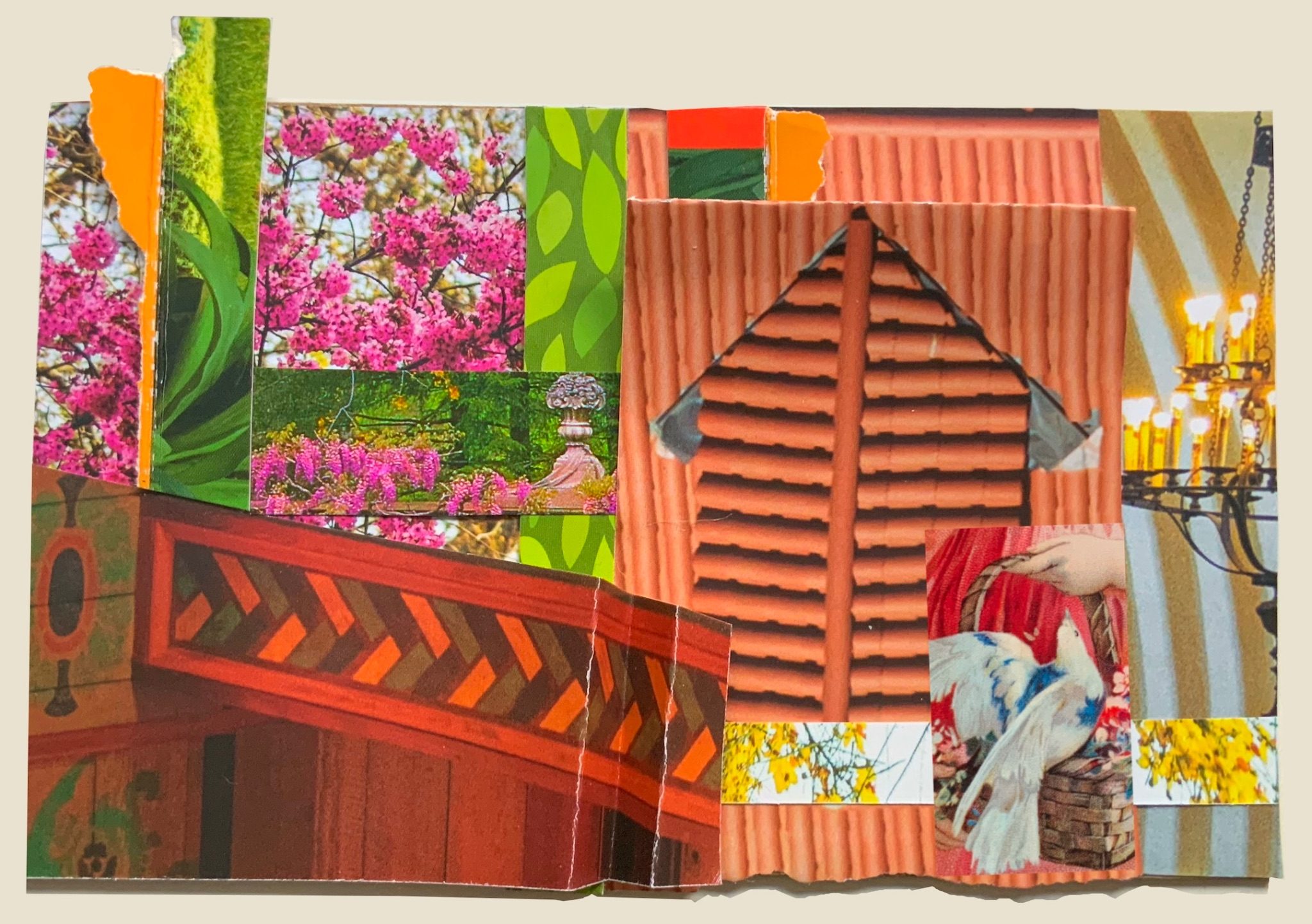 A paper collage with digital alterations