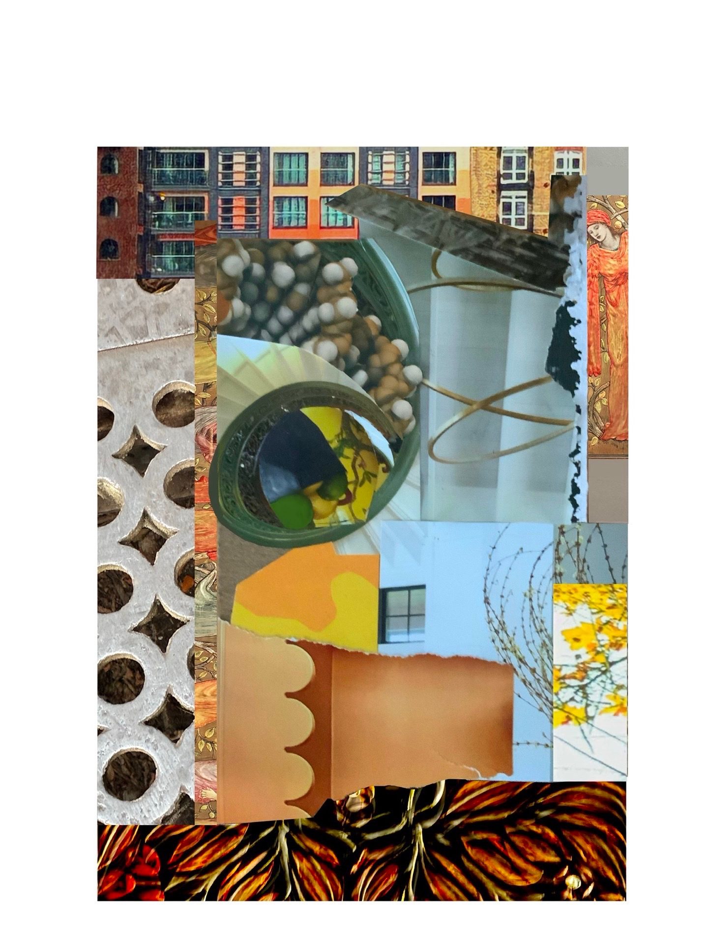 Paper collage digitally altered