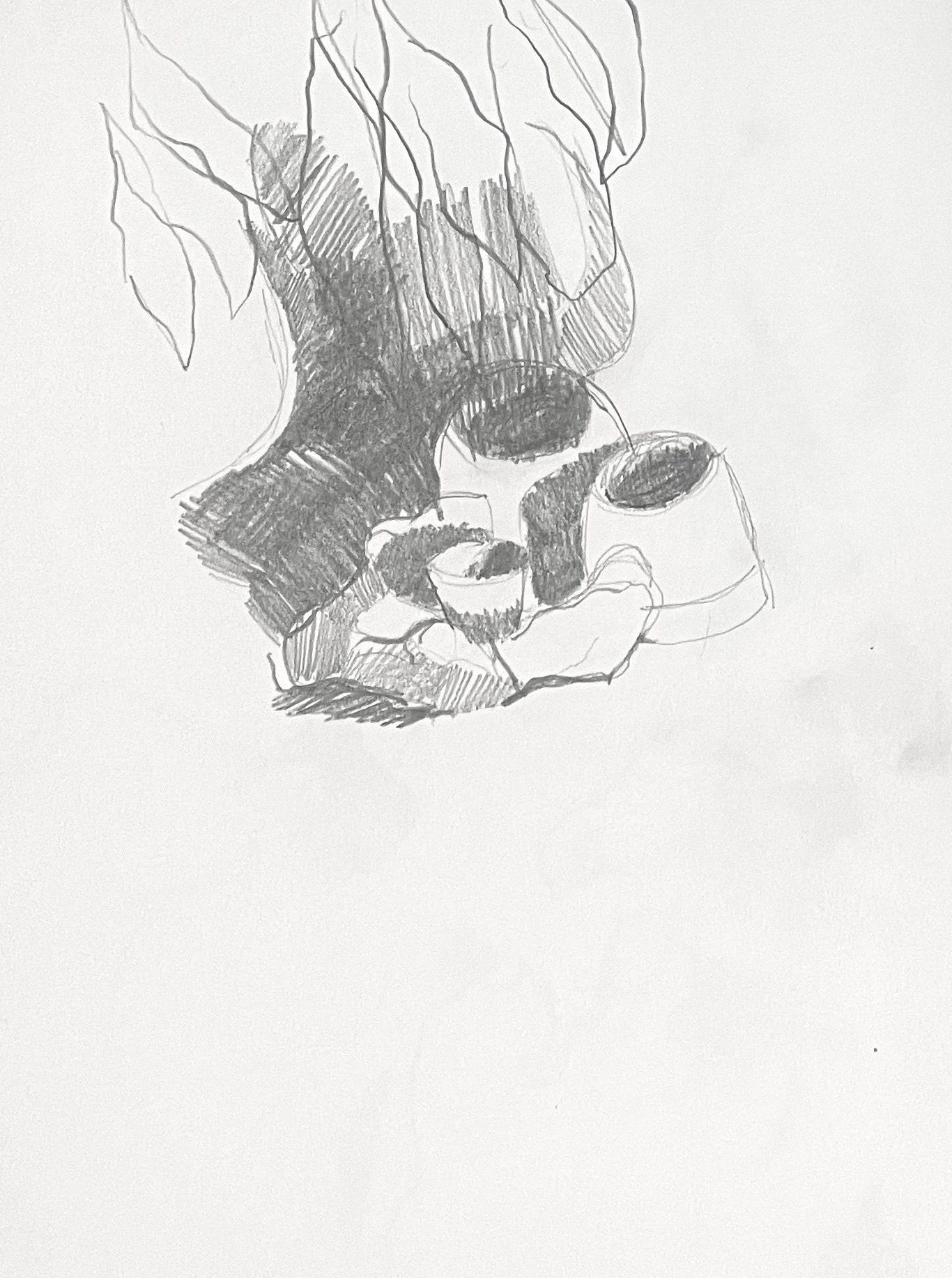 Shaded work of round base like shapes