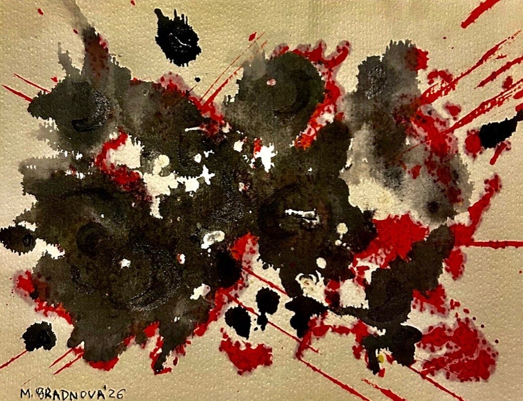 Getting messy or being chaotic, does it make any difference? Ink on paper