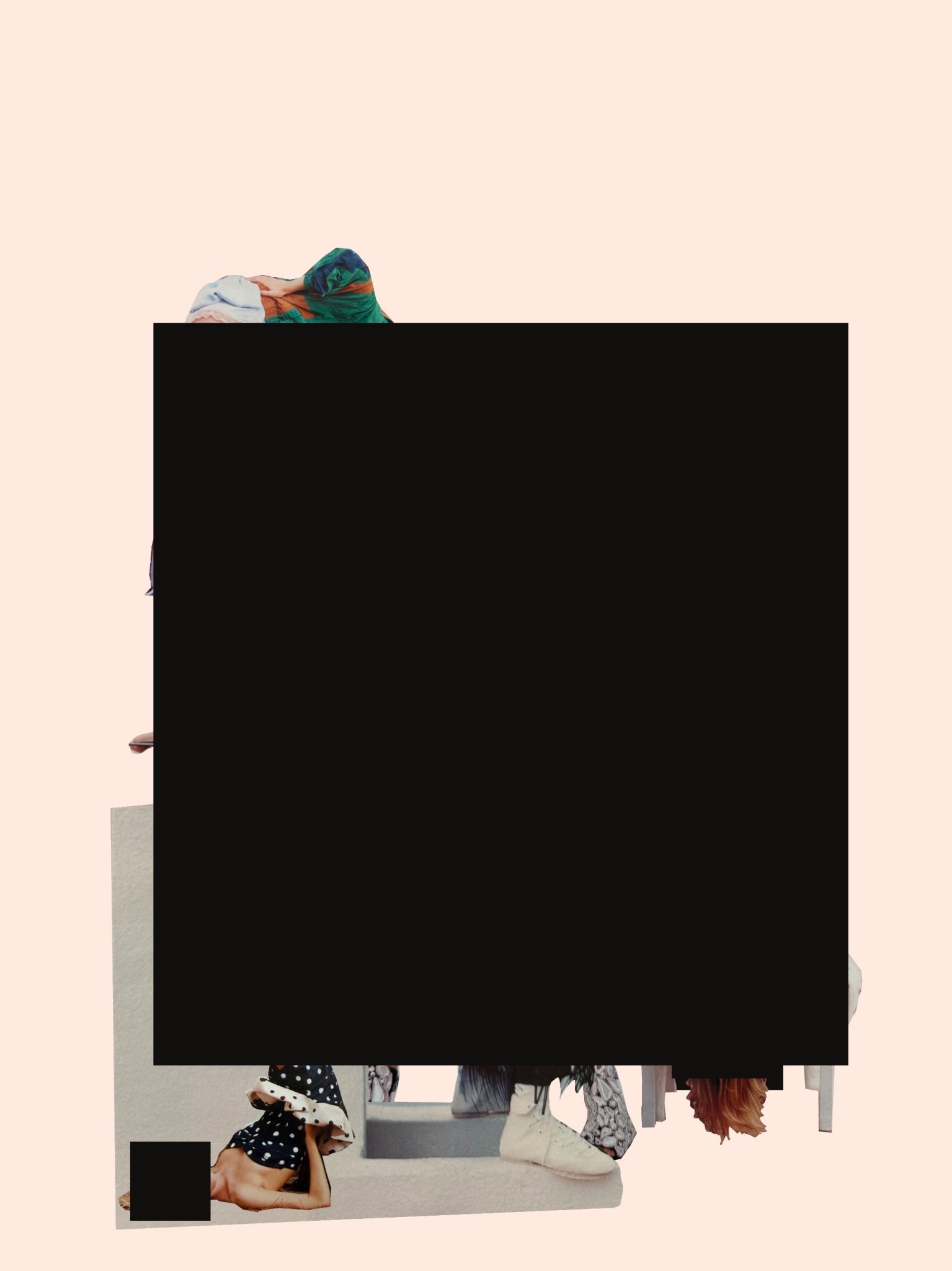 Digital collage and drawing of block