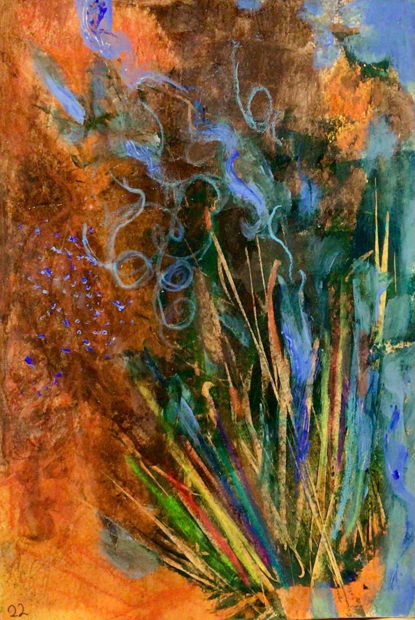 Abstract acrylic painting