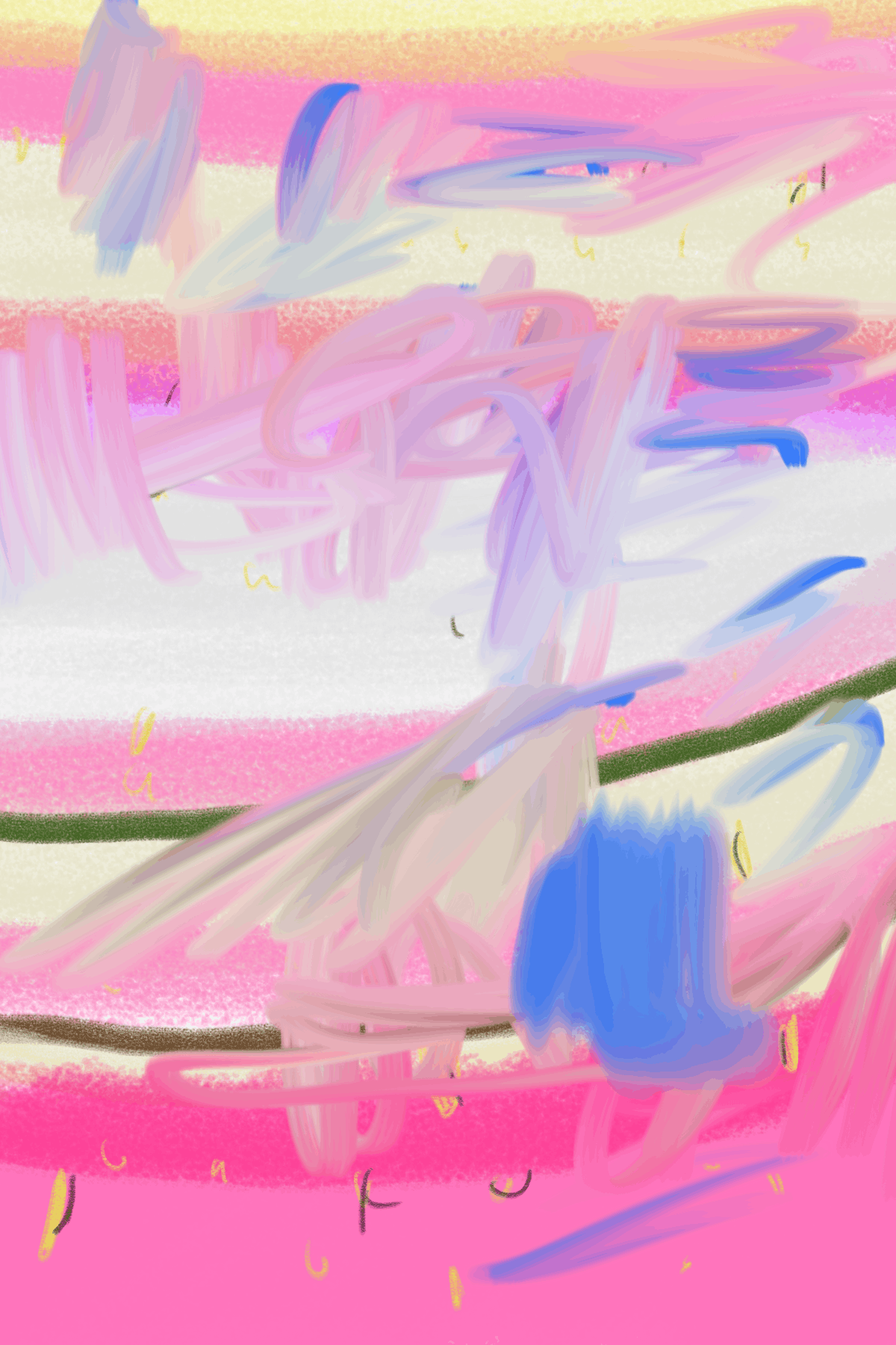 Digital painting of dessert colors