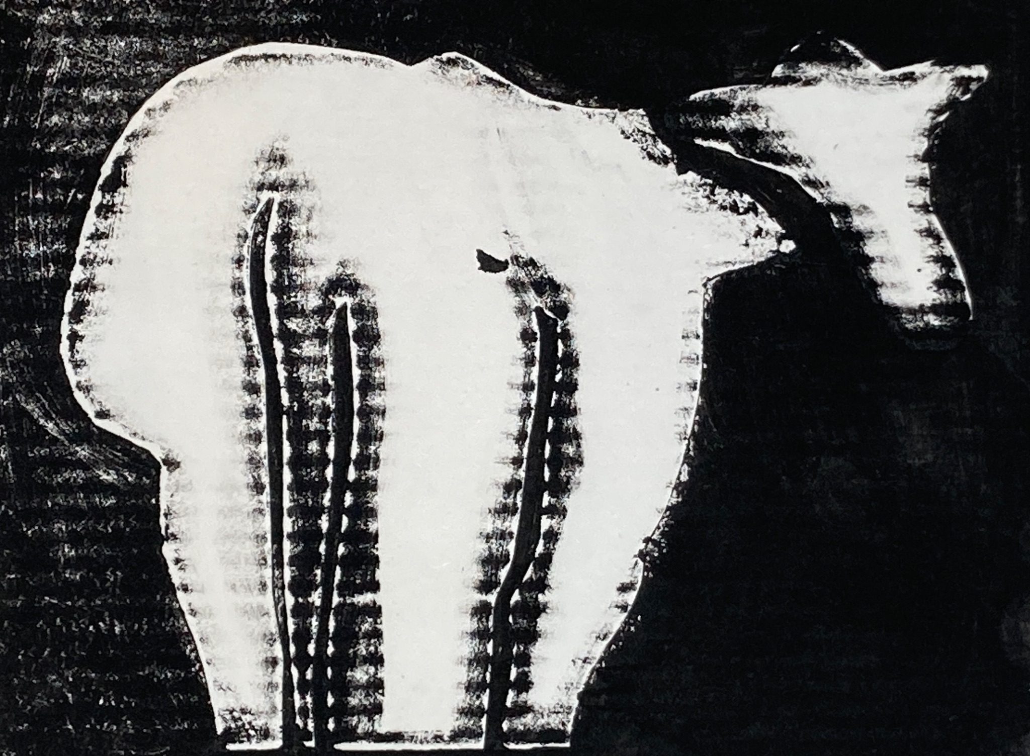 Paper stencil print 20x16cm