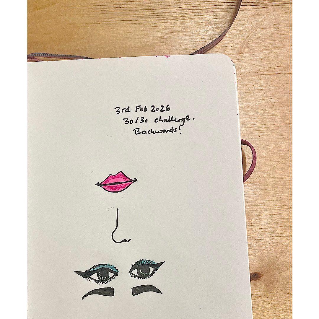 A face drawn backwards