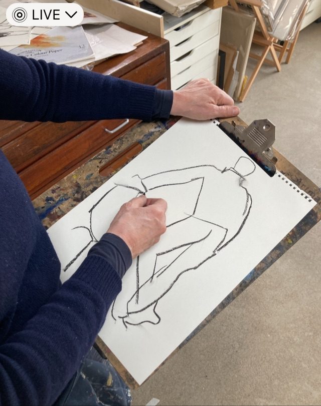 Charcoal figure drawing