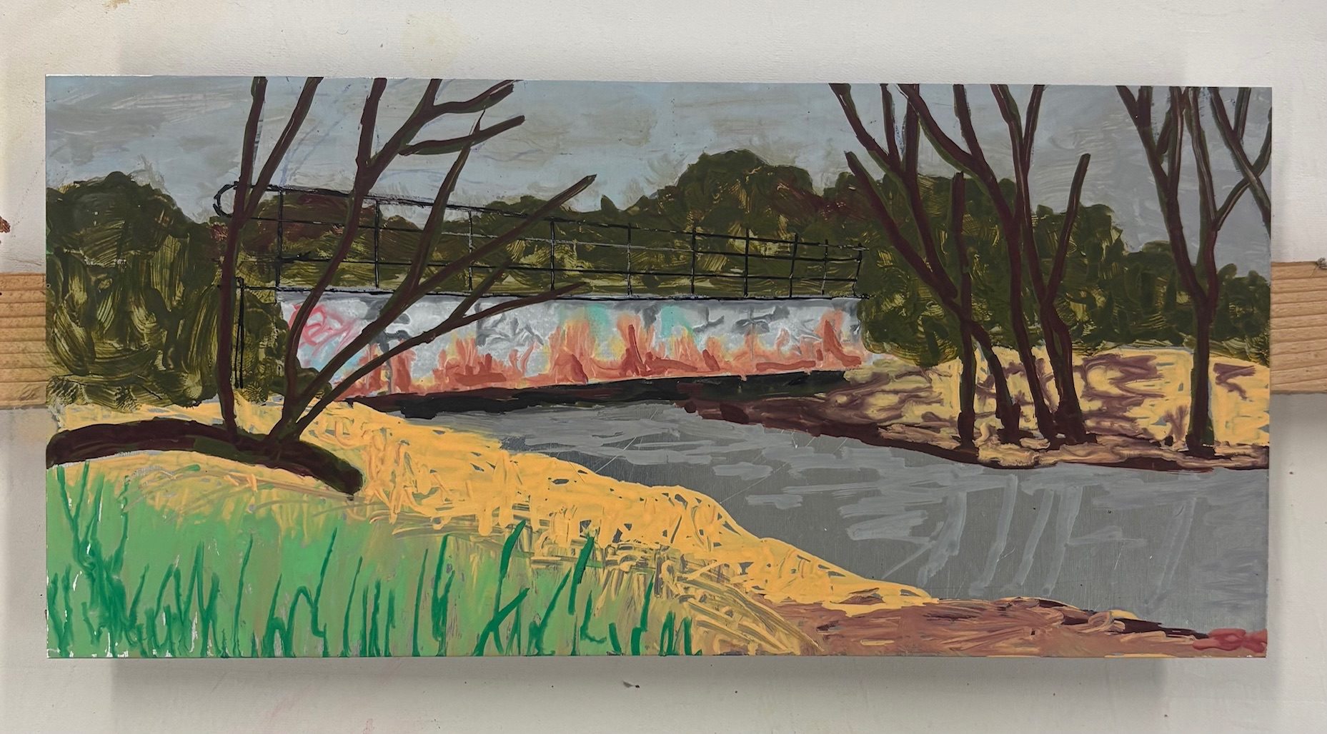 Acrylic on zinc plate