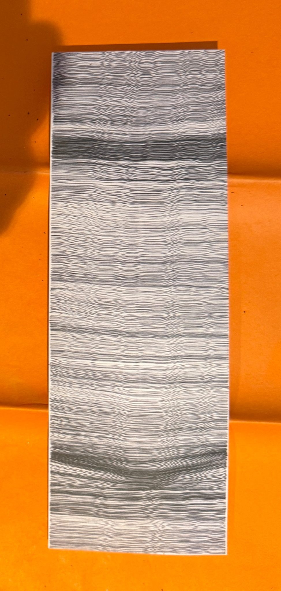 Multiple parallel lines drawn while listening to sounds