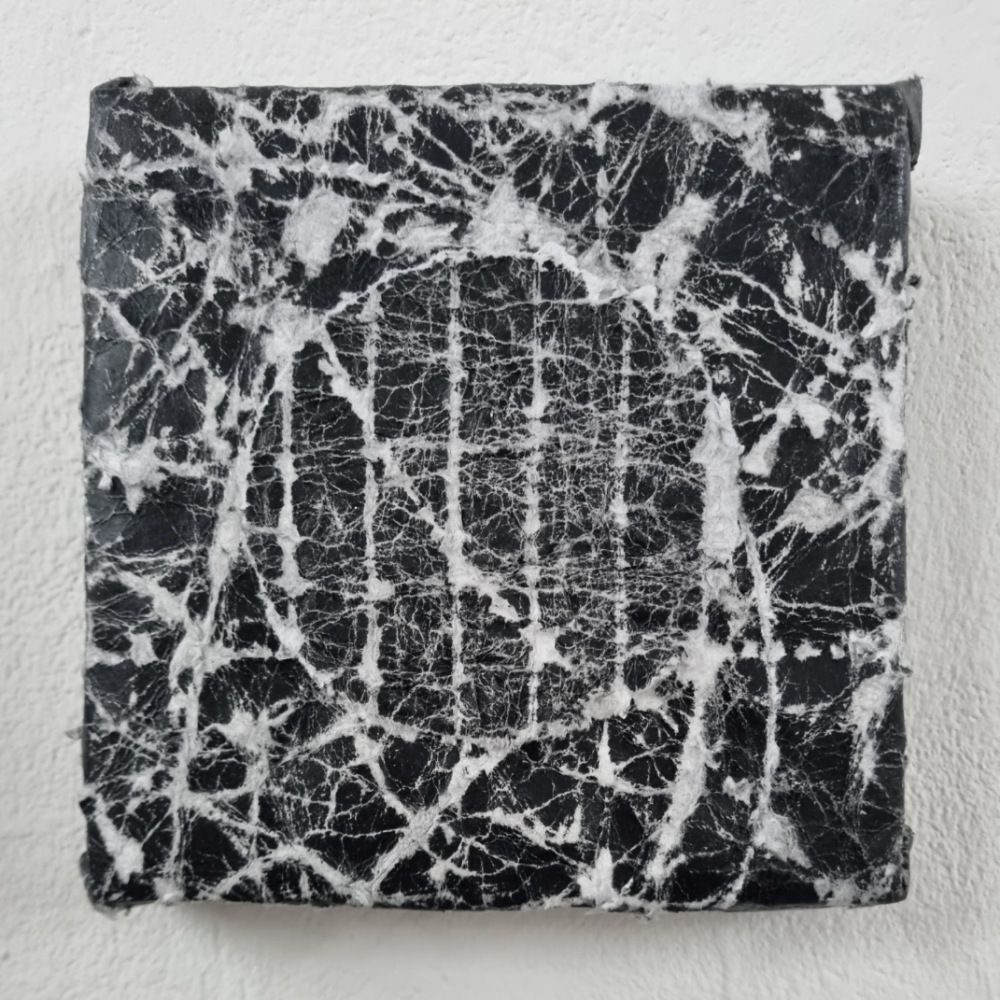 grid collage on paper