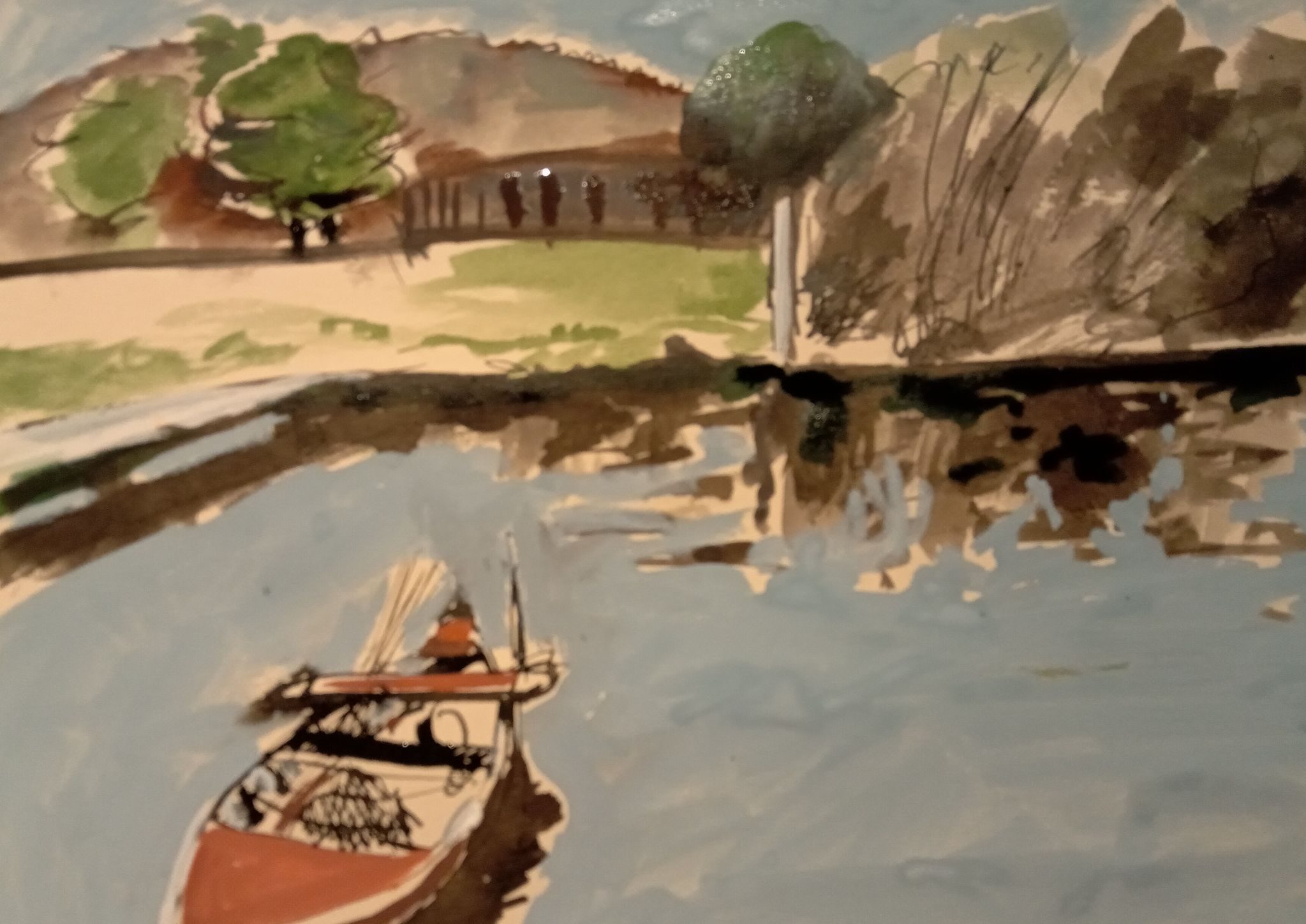 Ink and gouache on toned A4 paper