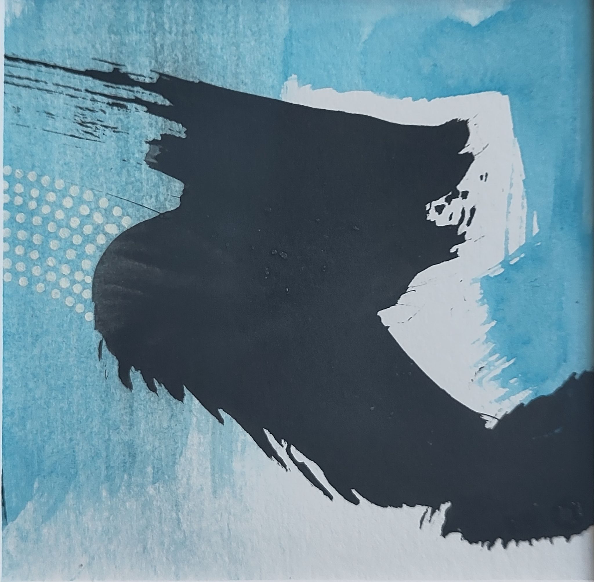 Abstract mixed media composition