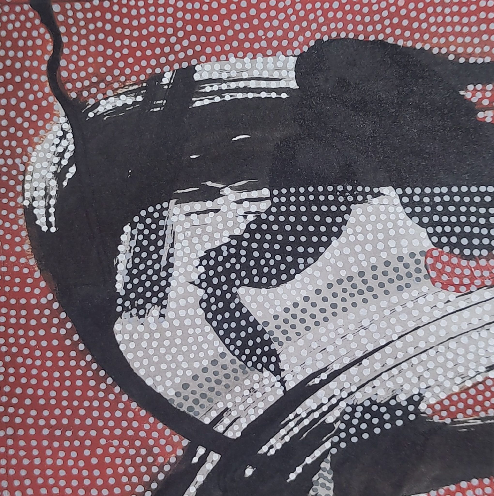 Abstract mixed media composition