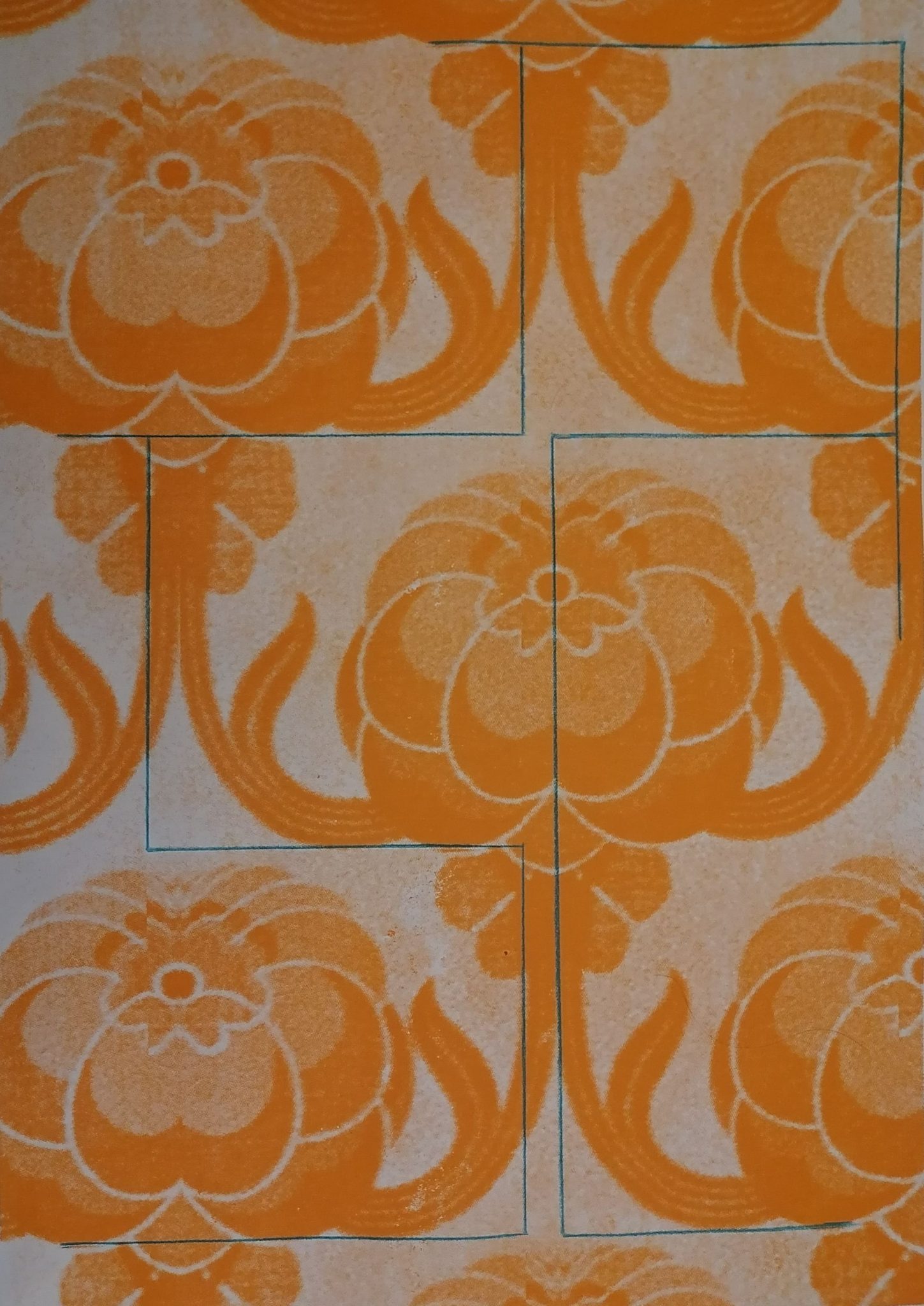 Colour pencil on screenprint on paper