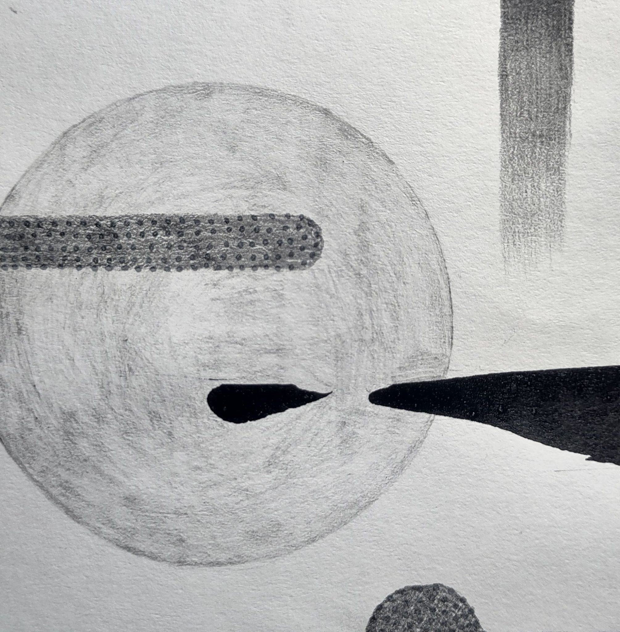 Abstract mixed media composition