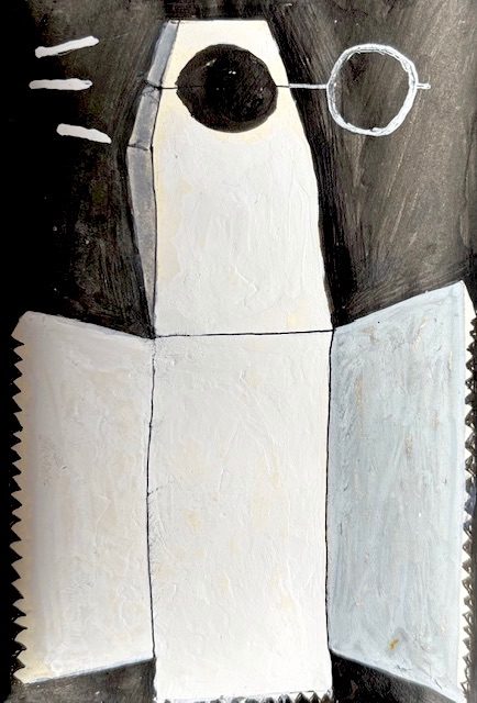 photo of a notebook drawing derived from perfume bottle packaging