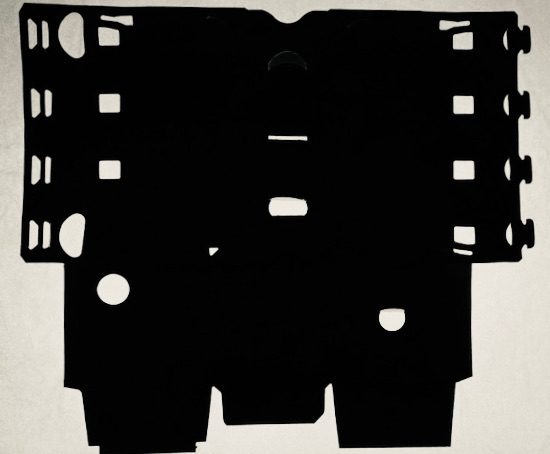 drink can packaging painted with black acrylic