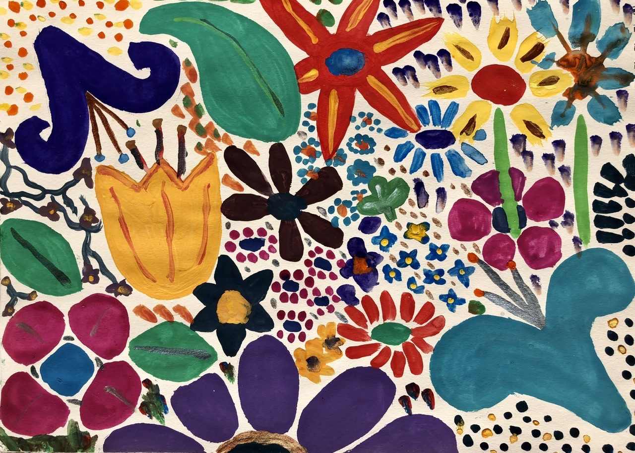 Colourful pattern of flowers.