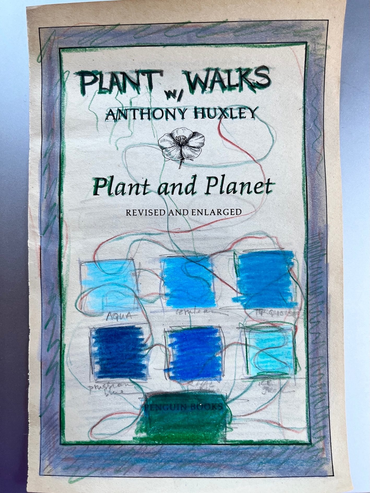 Drawing on printed book page originally titled: Plant and Planet
