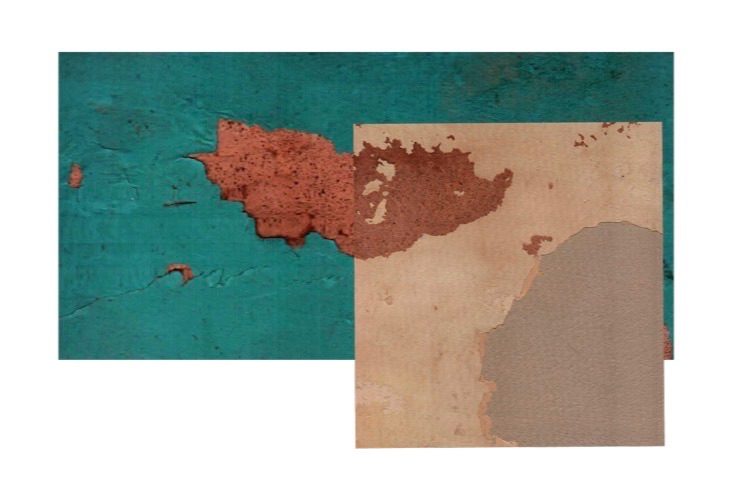 Digital scans overlayed from my childhood home and my current one