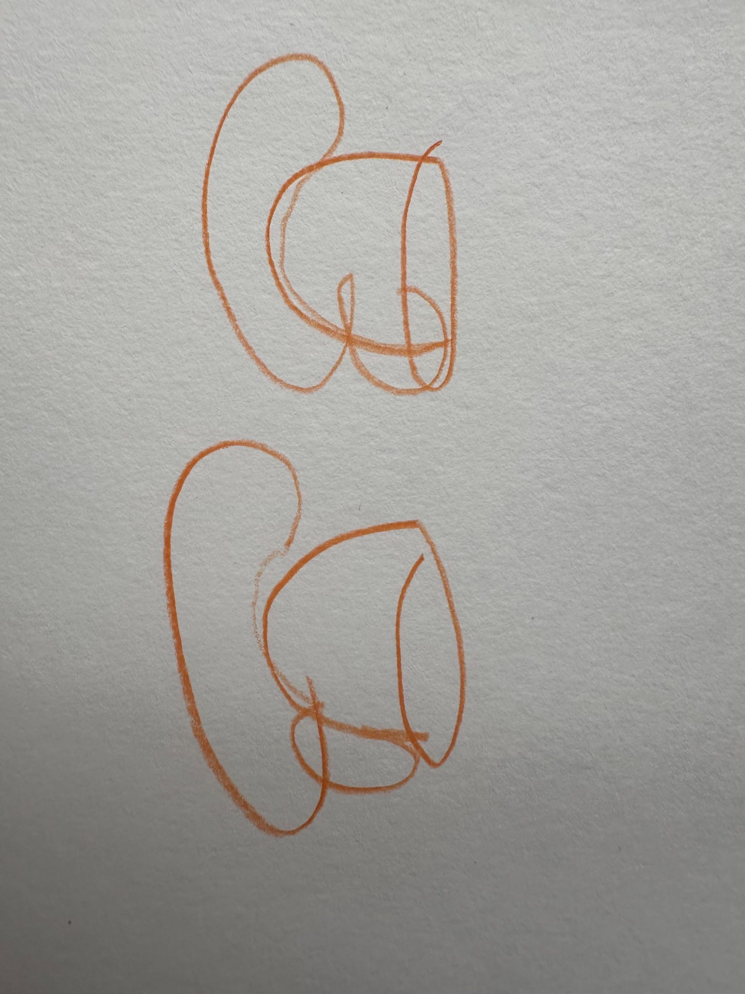 teacups drawn with eyes shut