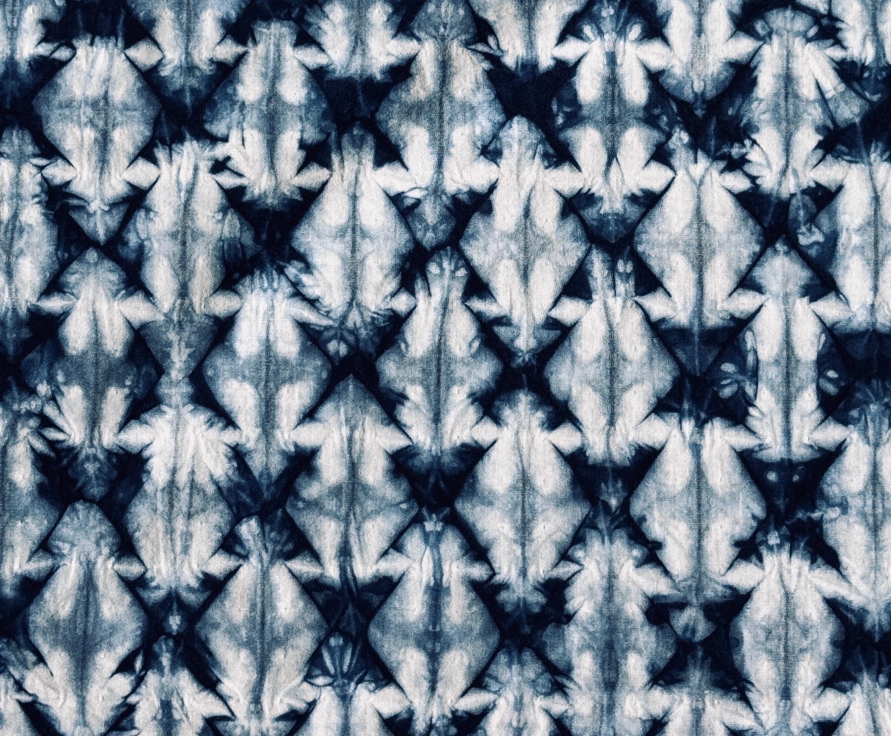 Opening a stitched Shibori sample after bad news from a hospital appointment.