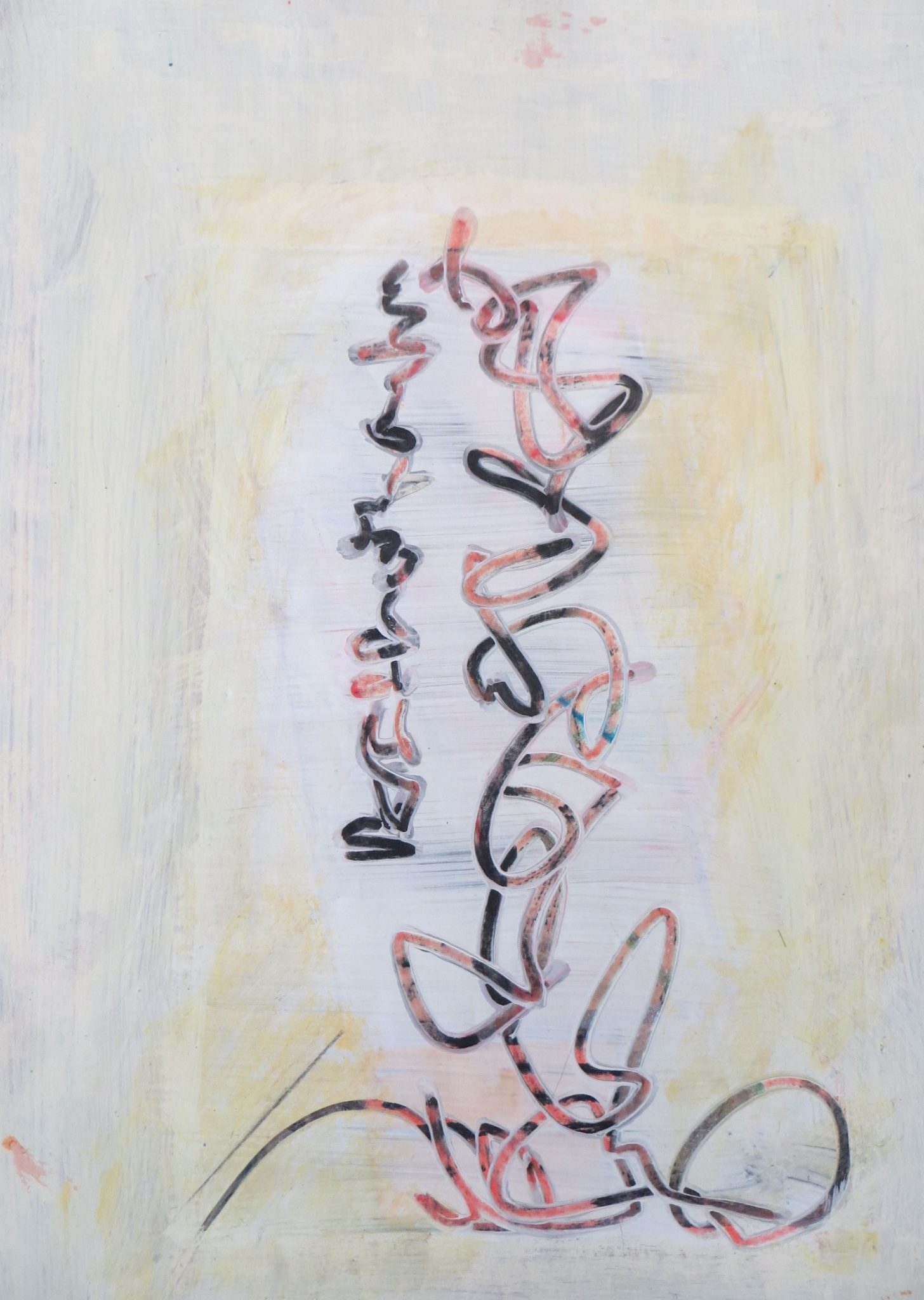 Household paint, crayon on paper