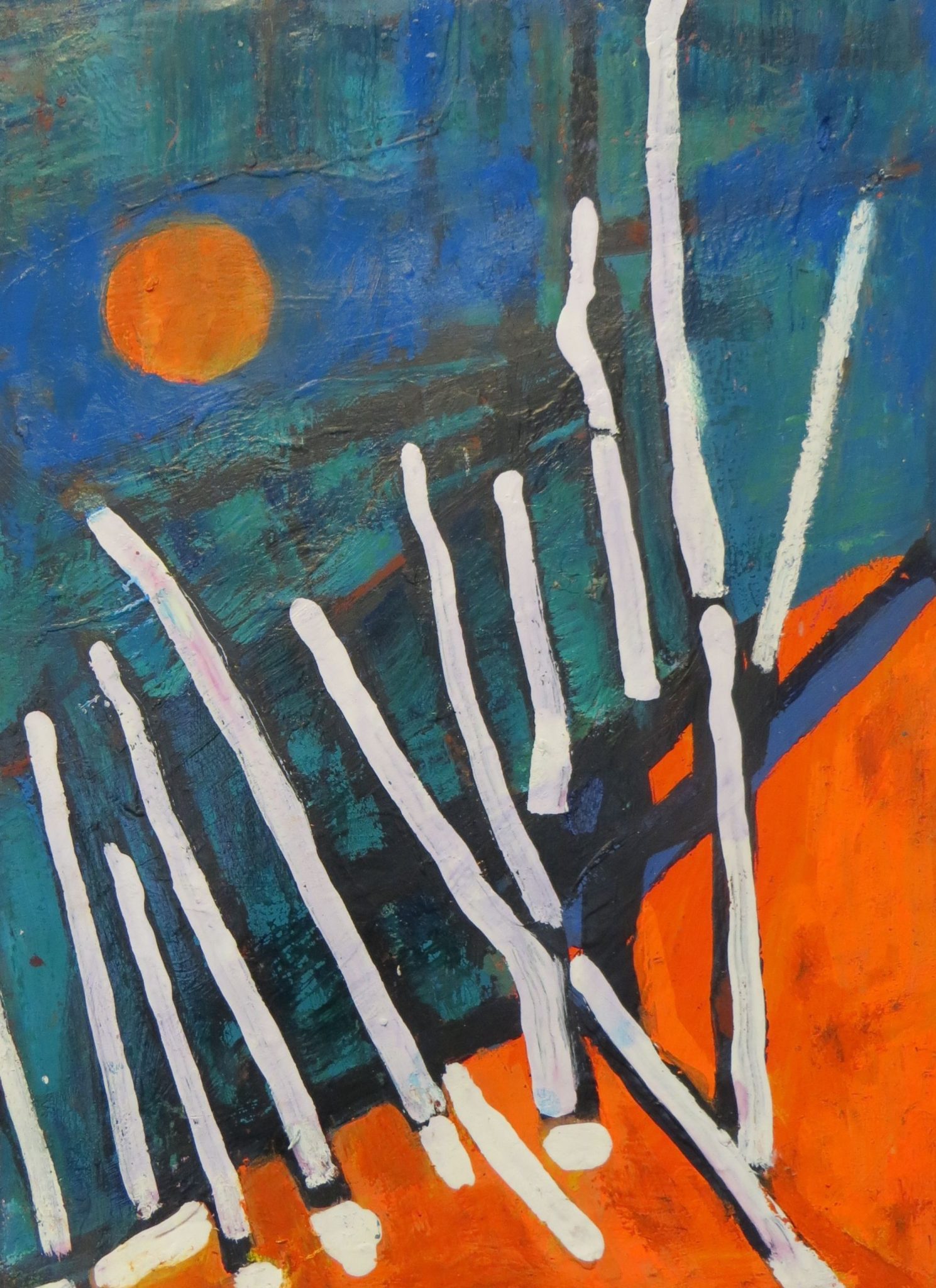 Ink, acrylic on paper